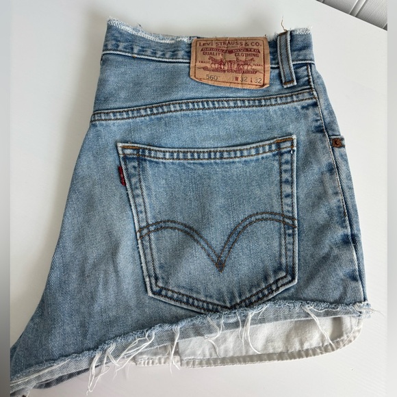 Women’s Levi's High Waisted Light Blue Denim Shorts - Picture 1 of 5